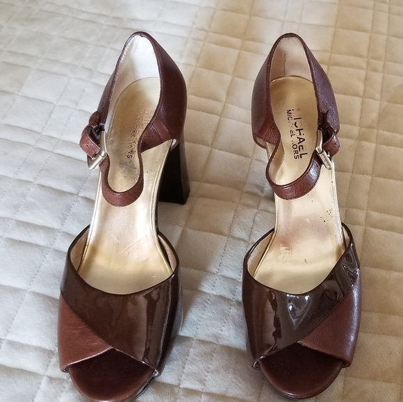 Michael Kors Leather Sandals Platforms - Picture 1 of 9